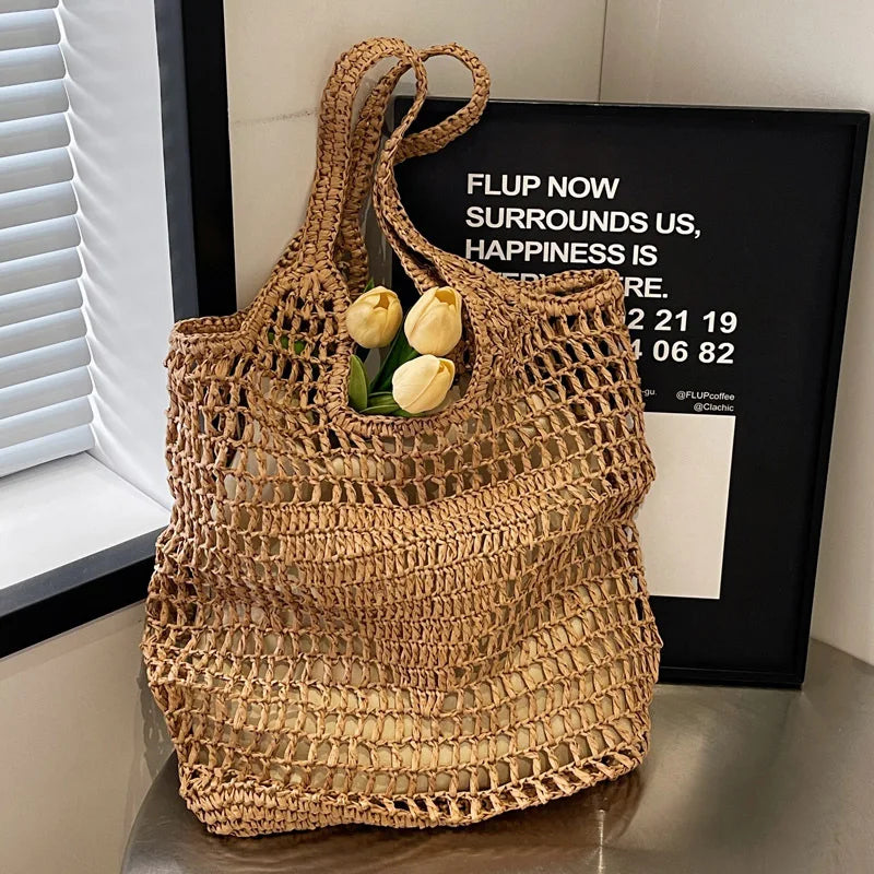 Large Format Rattan Designer Bag