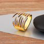 Hip-Hop Zircon Adjustable Open Ring