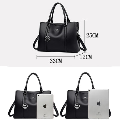 Masterpiece Grained Leather Messenger Bag