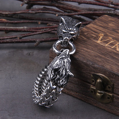 Viking Dragon Mesh Biker Bracelet