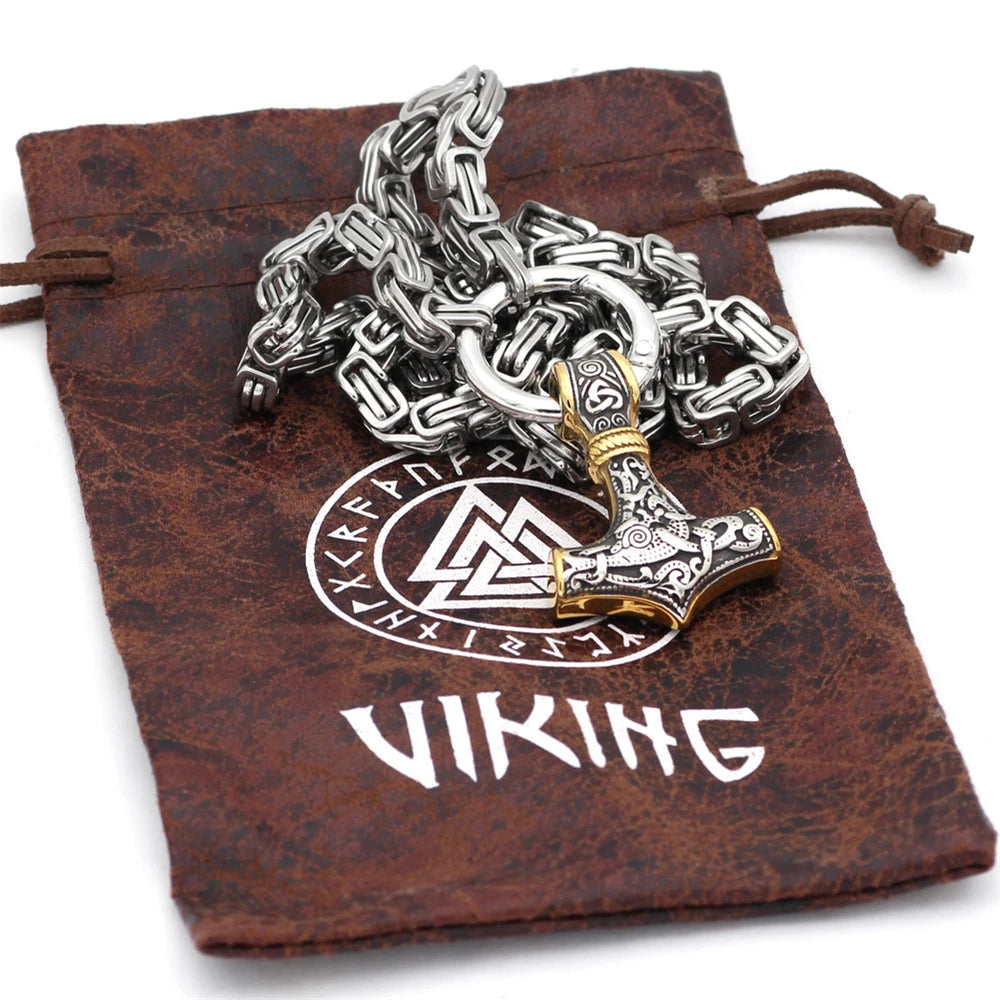 Viking Wolf Stainless Steel Necklace