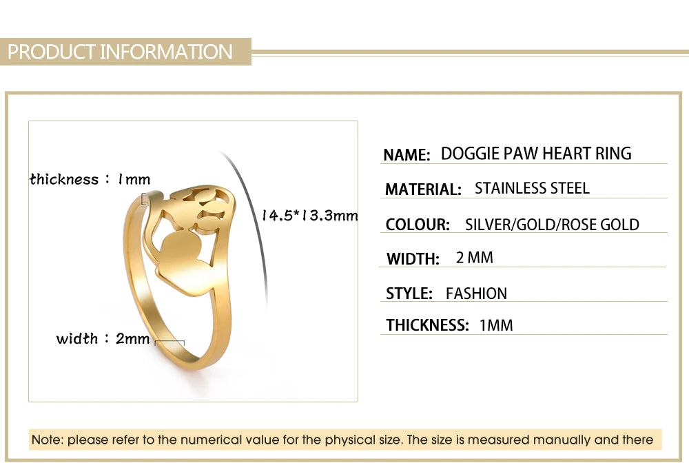 Gilded Heart Animal Motif Ring