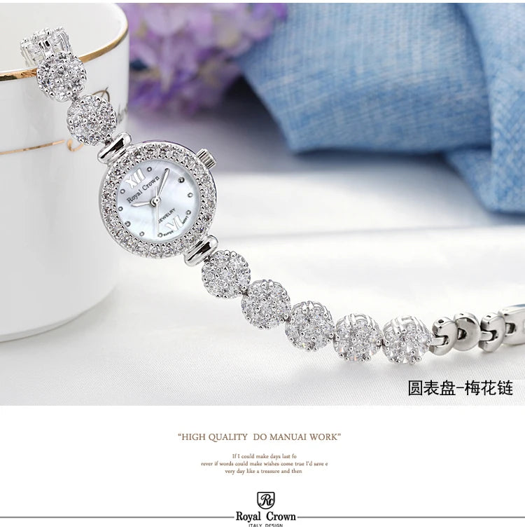 Fine Shell Rhinestone Bracelet Watch