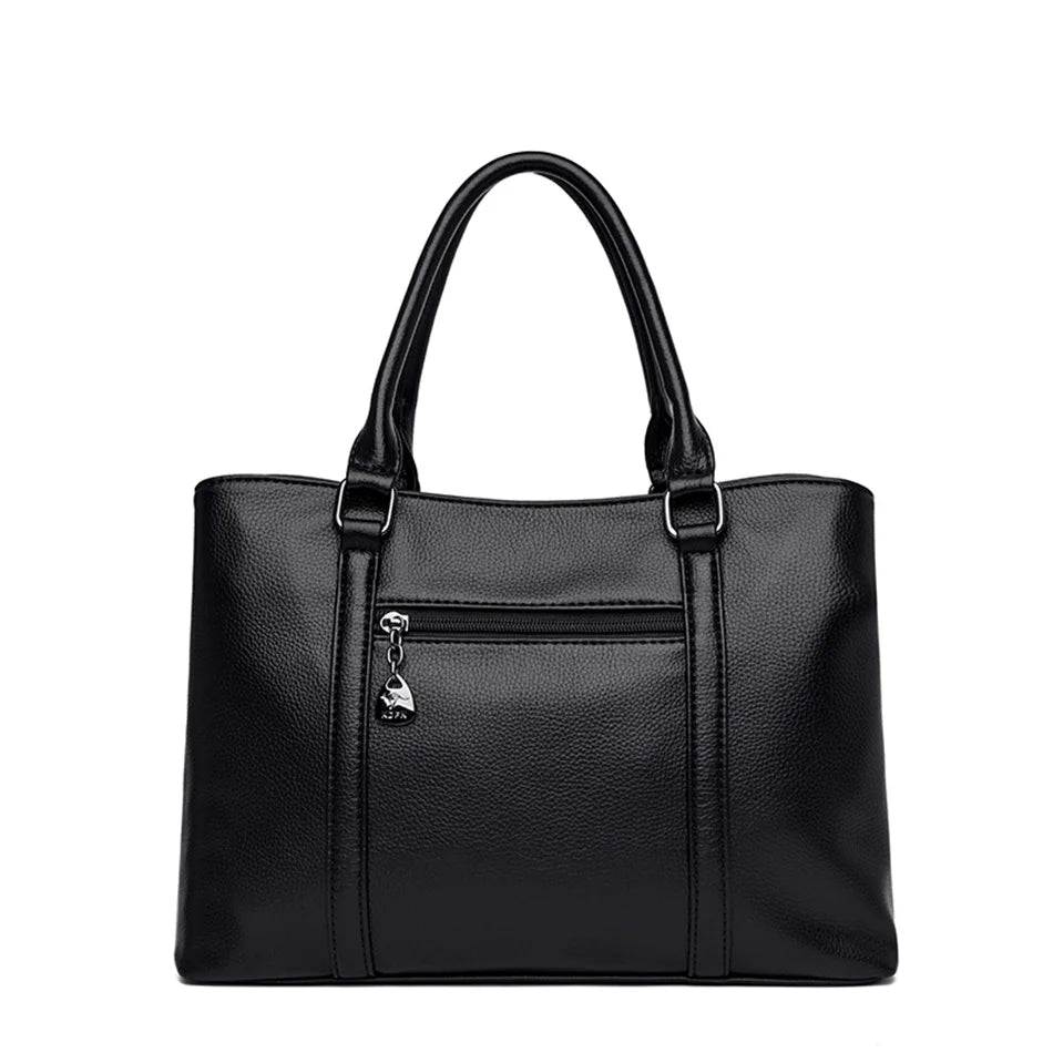 Masterpiece Grained Leather Messenger Bag