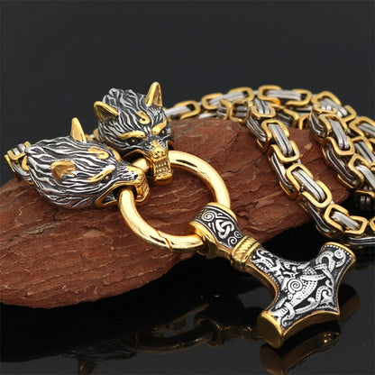 Viking Wolf Stainless Steel Necklace