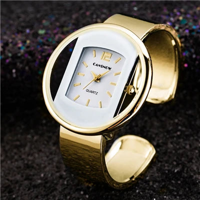 Gilded Bangle Bracelet Luxury Watch