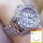 Rose Gold Crystal Jewelry Watch