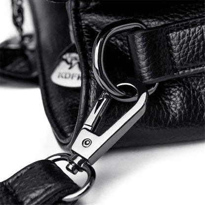 Masterpiece Grained Leather Messenger Bag