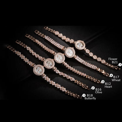 Fine Shell Rhinestone Bracelet Watch