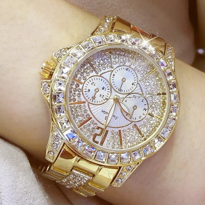 Rose Gold Crystal Jewelry Watch