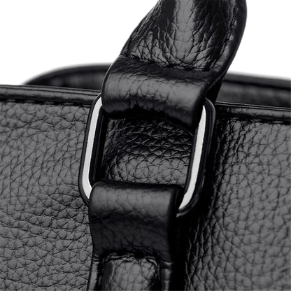 Masterpiece Grained Leather Messenger Bag