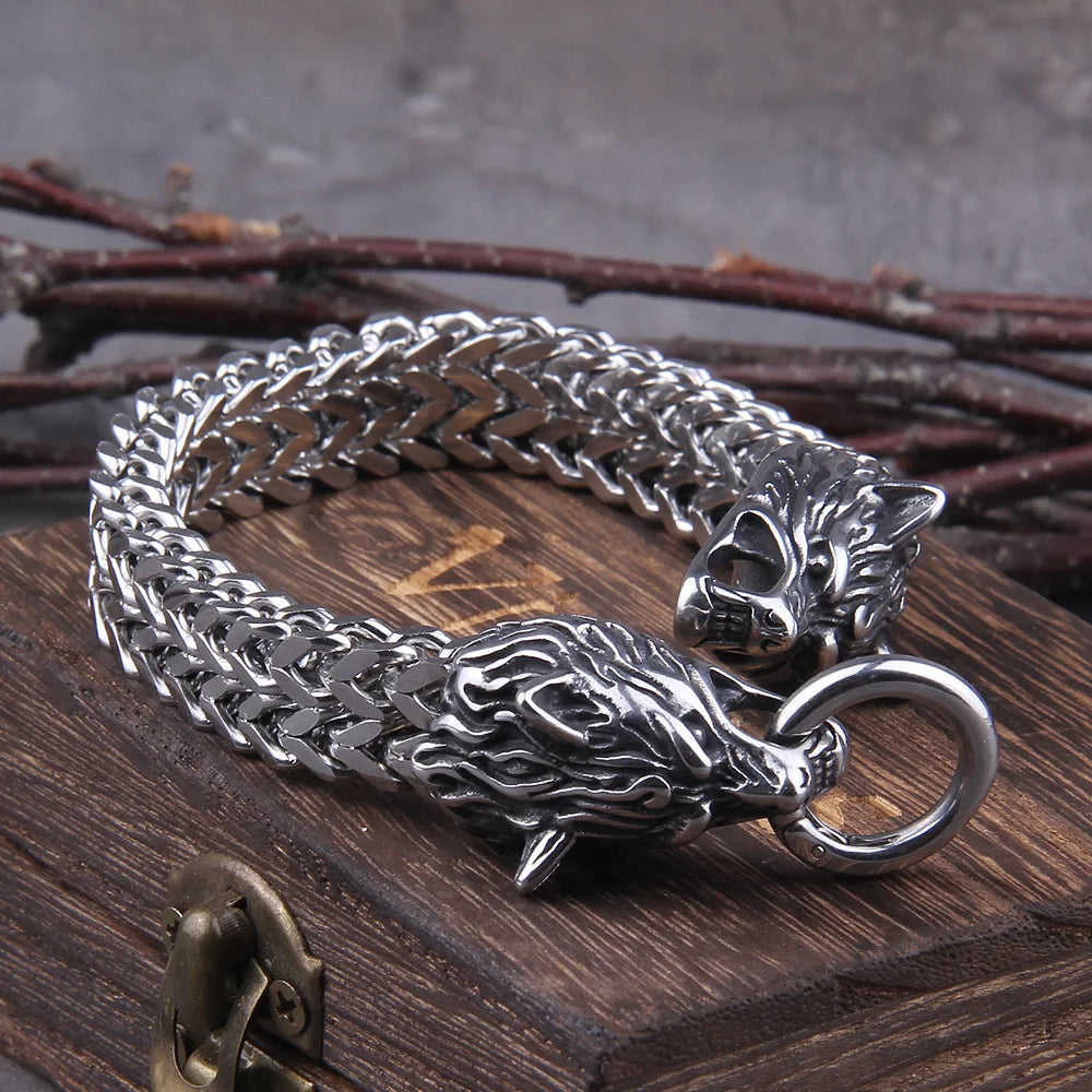 Viking Dragon Mesh Biker Bracelet