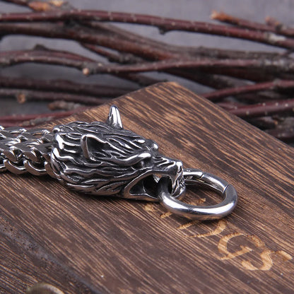 Viking Dragon Mesh Biker Bracelet