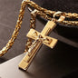 Gilded Jesus Cross Crucifix Necklace
