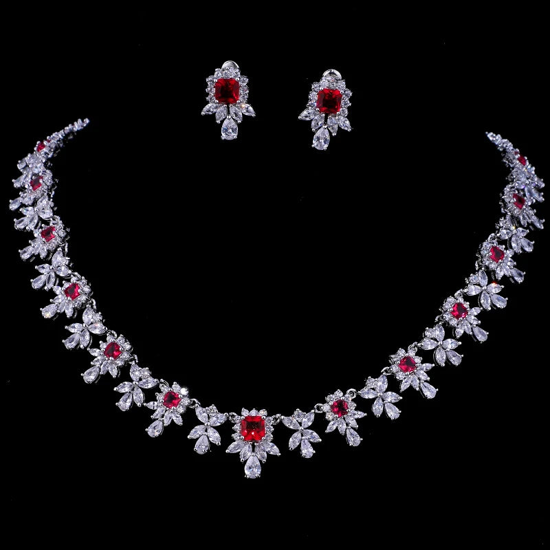 Square CZ Bridal Wedding Choker