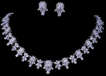 Square CZ Bridal Wedding Choker
