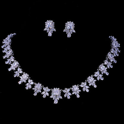 Square CZ Bridal Wedding Choker