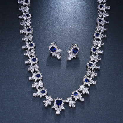 Square CZ Bridal Wedding Choker