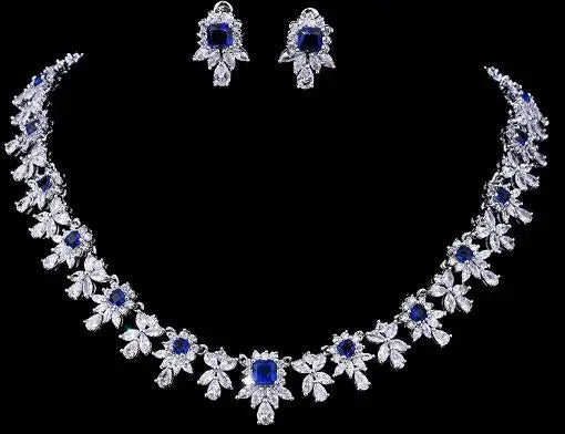 Square CZ Bridal Wedding Choker