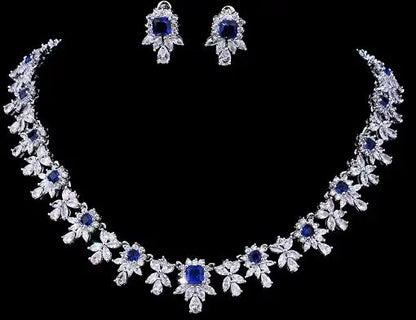 Square CZ Bridal Wedding Choker
