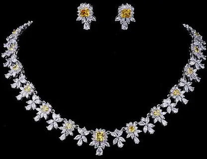 Square CZ Bridal Wedding Choker