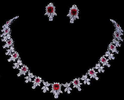 Square CZ Bridal Wedding Choker