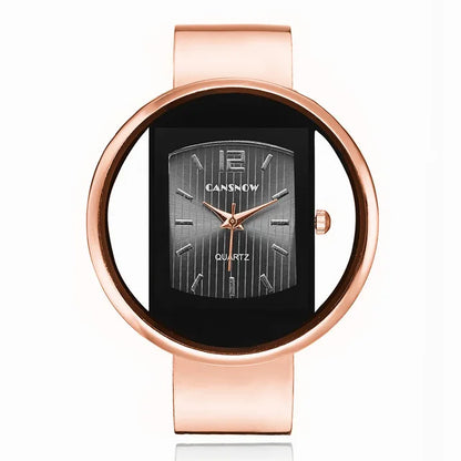 Gilded Bangle Bracelet Luxury Watch