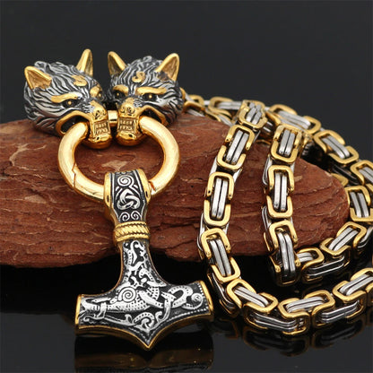 Viking Wolf Stainless Steel Necklace