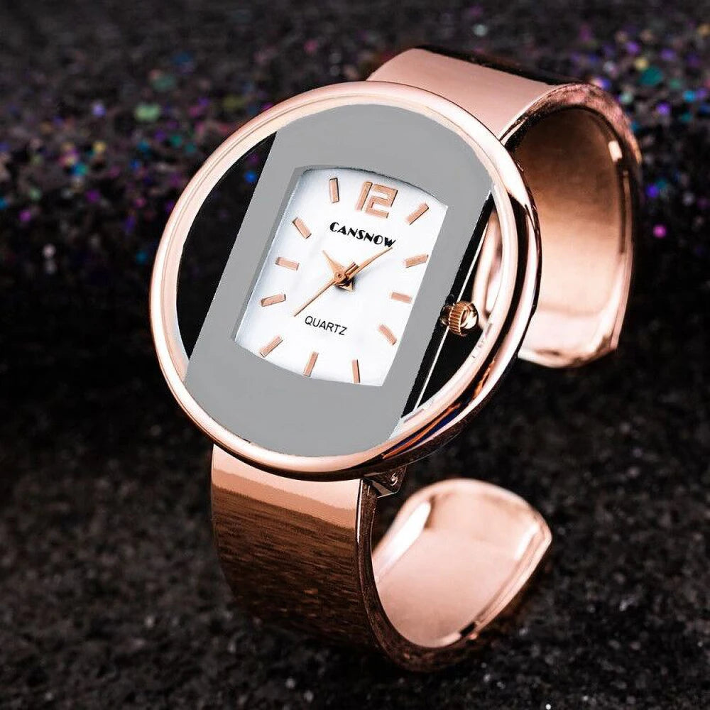 Gilded Bangle Bracelet Luxury Watch