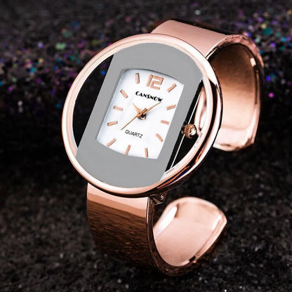 Gilded Bangle Bracelet Luxury Watch