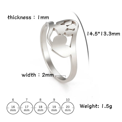 Gilded Heart Animal Motif Ring
