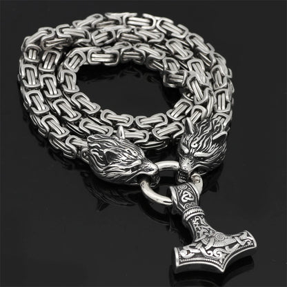 Viking Wolf Stainless Steel Necklace