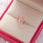 Sakura Flower Crystal Open Ring