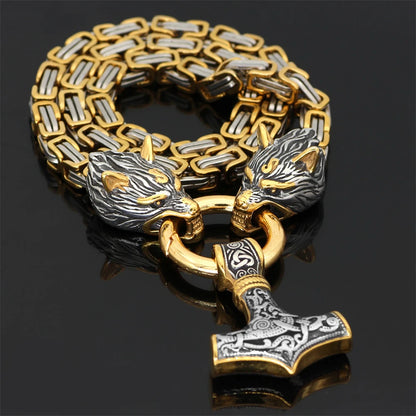 Viking Wolf Stainless Steel Necklace