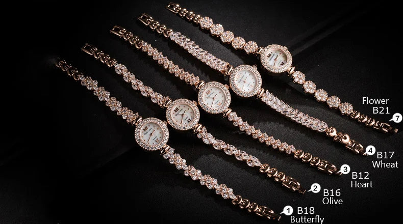 Fine Shell Rhinestone Bracelet Watch