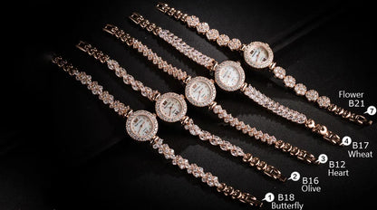 Fine Shell Rhinestone Bracelet Watch