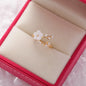 Sakura Flower Crystal Open Ring