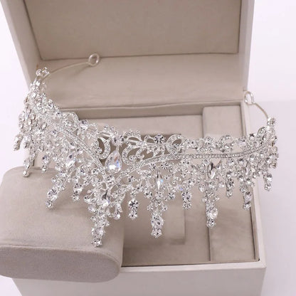 Dubai Royal Crystal Tiara Set