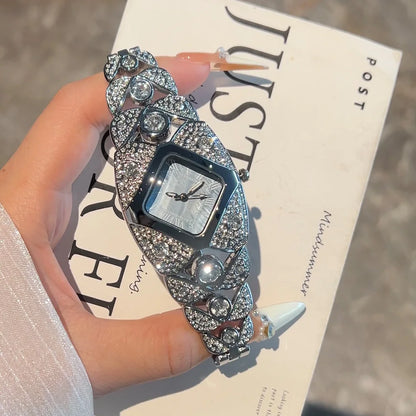 Roman Full Diamond Inlaid Watch