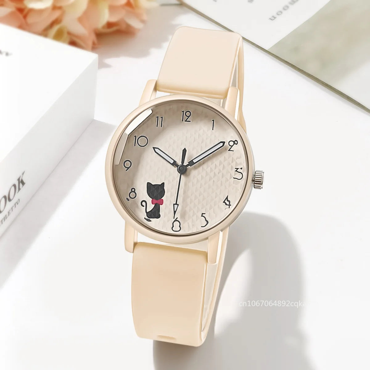 Whimsical Cat Silicone Kids Watch