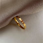 Minimalist Gilded Heart Wedding Ring