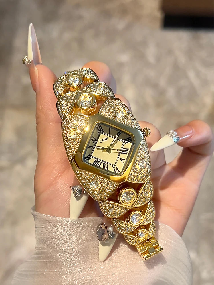 Roman Numeral Full Diamond Watch