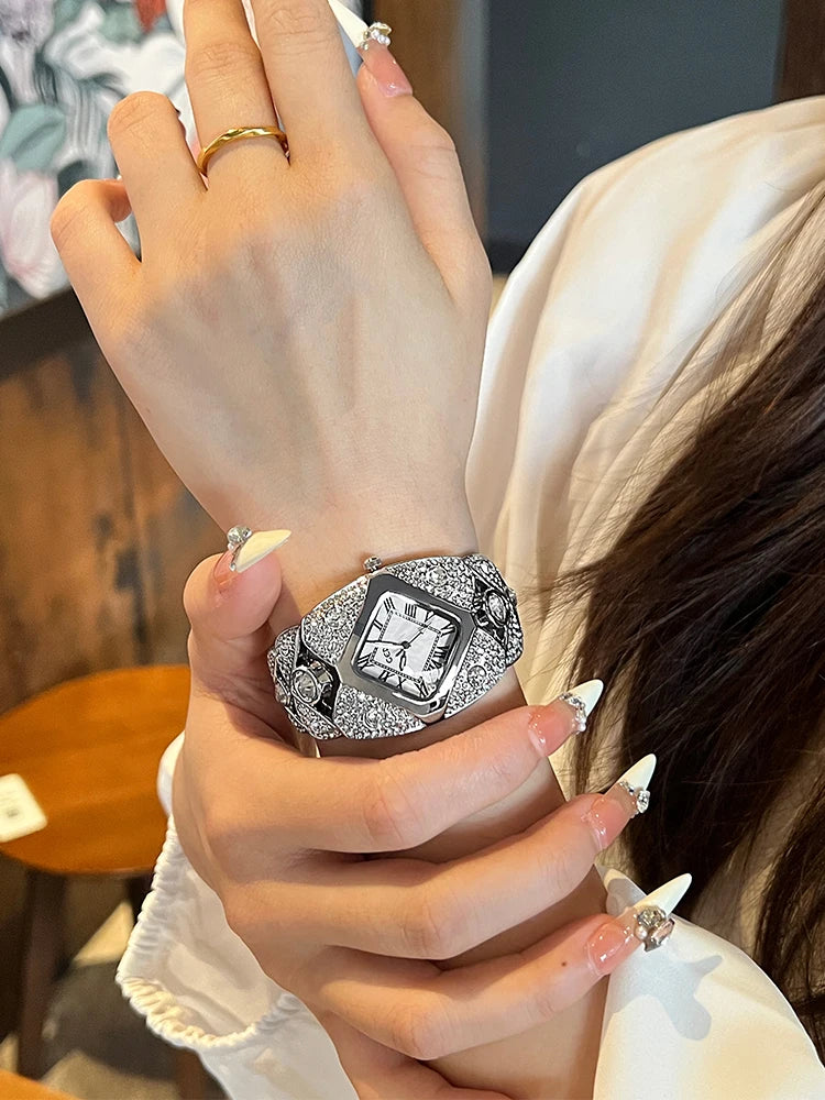 Roman Numeral Full Diamond Watch