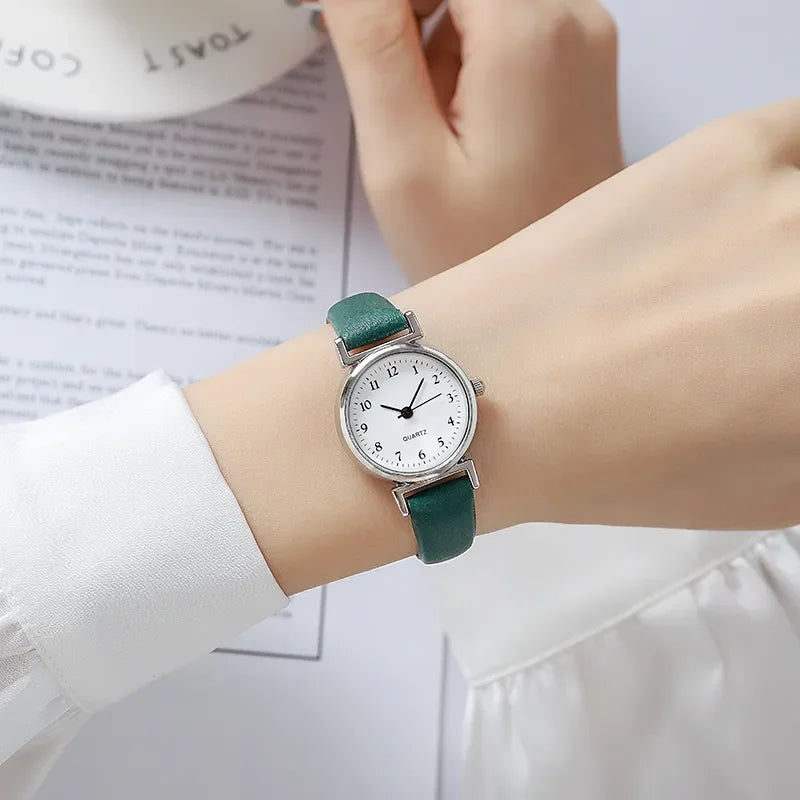 Petite Leather Classic Round Watch