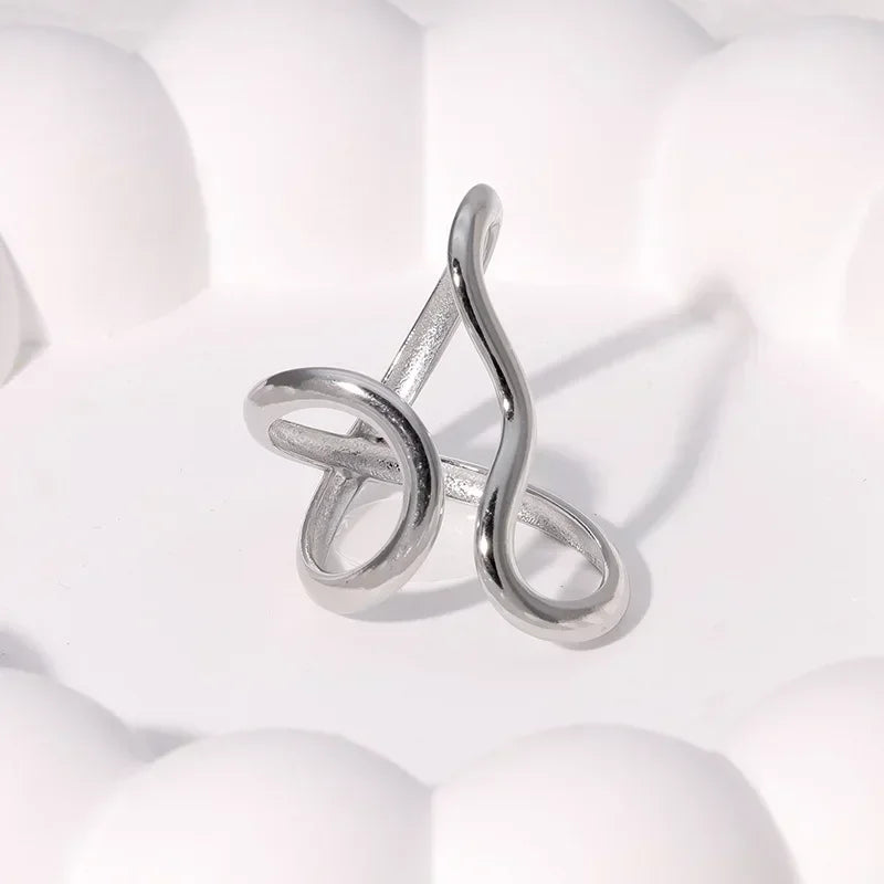 Irregular Wave Gilded Statement Ring