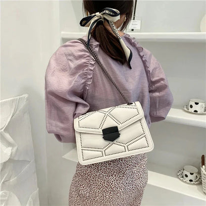 Rivet Vintage Chain Crossbody Bag