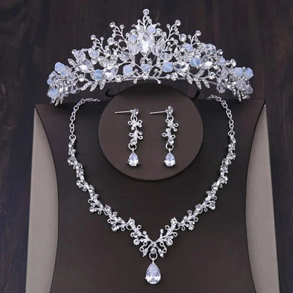 Dubai Royal Crystal Tiara Set