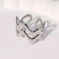 Irregular Wave Gilded Statement Ring