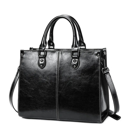 Premium Cowhide Executive Shoulder Tote