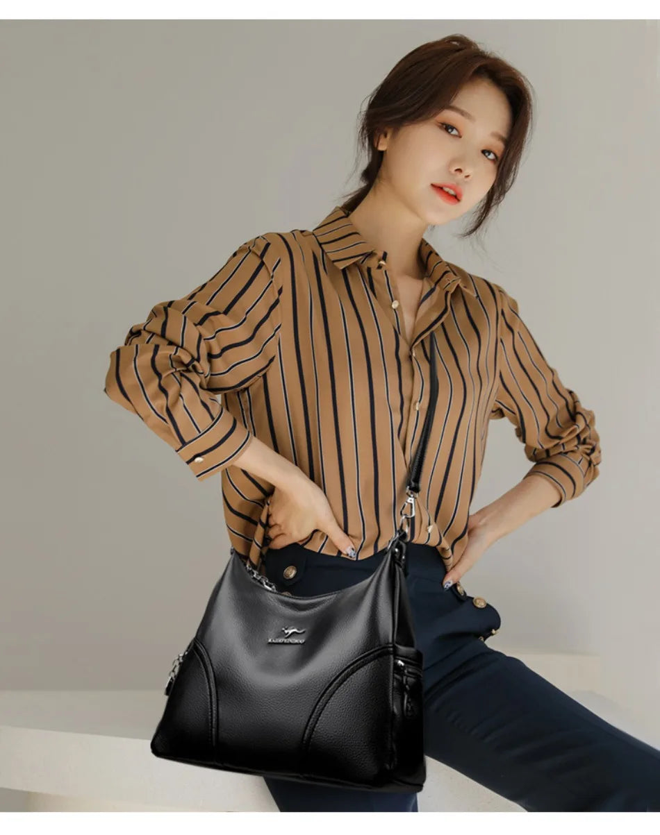 New Style Grained Messenger Bag